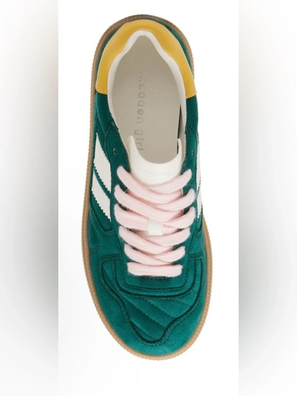 NWOT Madden Girl Teal Suede Platform Sneaker - Picture 2 of 5